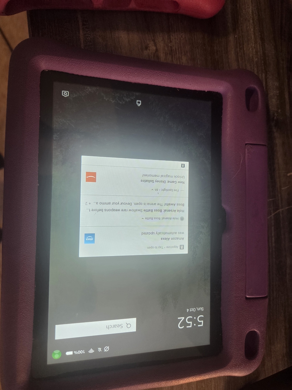 Child-Friendly Purple Tablet Case with Built-In Handle